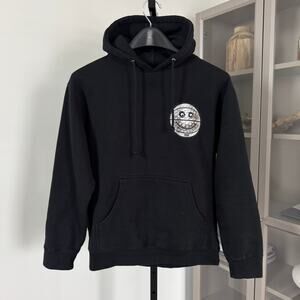 Malbon Golf x Market Studios Smiley Black Graphic Hoodie M Hooded Sweatshirt